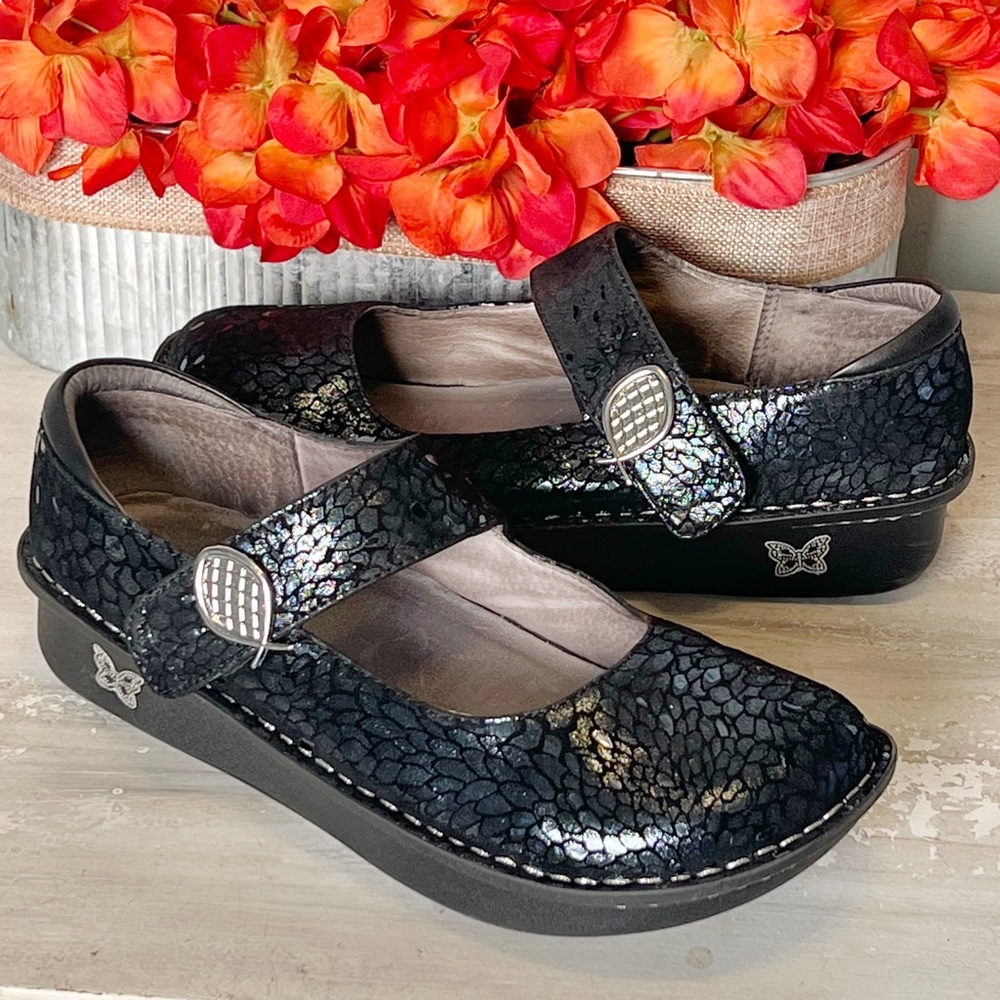 Alegria by PG Lite Womens 41 Paloma PRO Mary Jane Clog Leather Casual 458X.